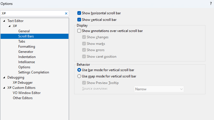 Tools-Options-Scrollbar