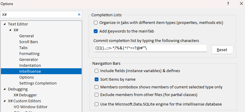 Tools-Options-Intellisense